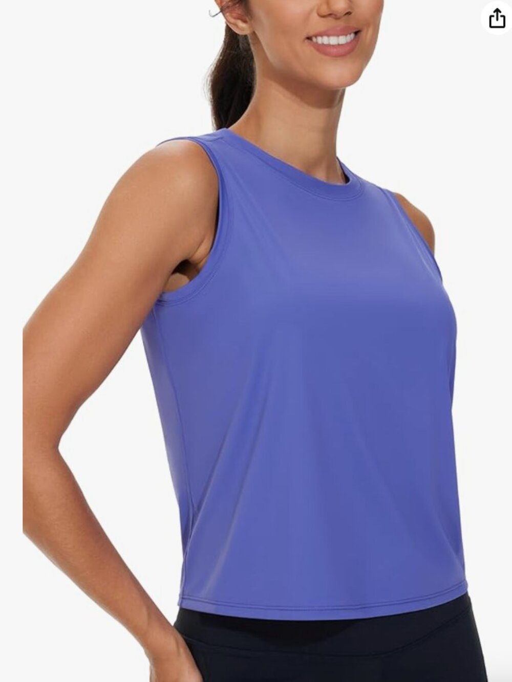 Dragon Fit Workout Sleeveless Cropped Workout Tank Bright Purple Size Large